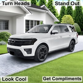 BOGAR TECH DESIGNS Full Headlight Head Light Tint Kit Compatible with Ford Expedition (Max) 2022-2024, Dark Smoke