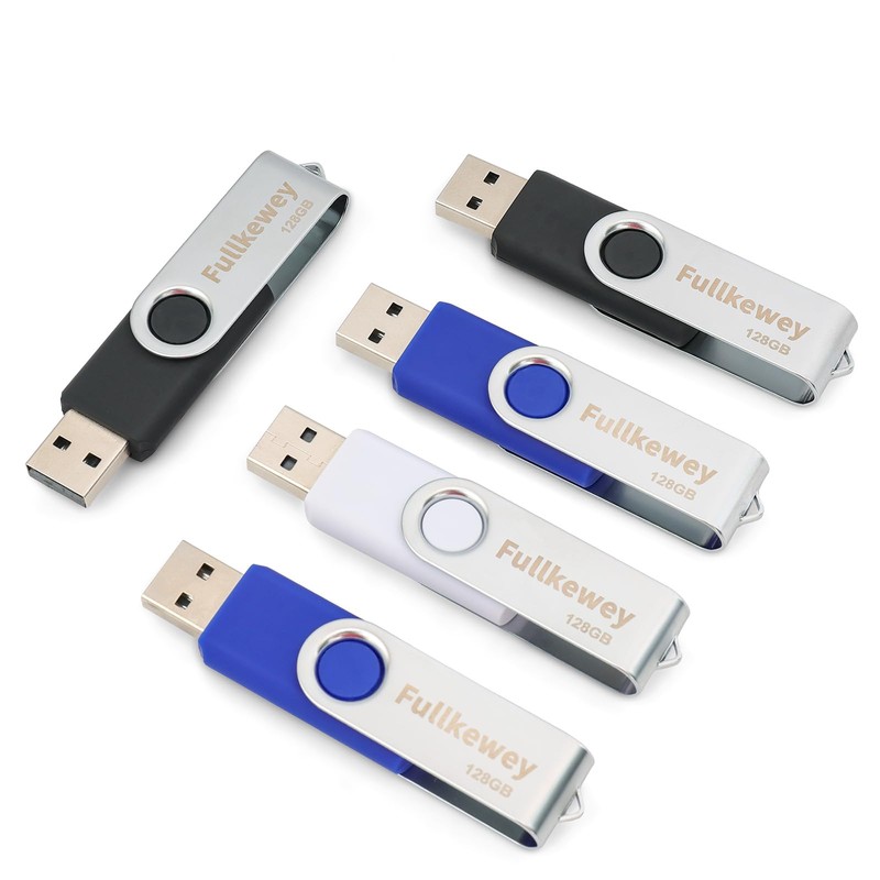 16G/32G/64G/128G Flash Drive, Fullkewey Thumb Drive 2.0, High Speed Memory