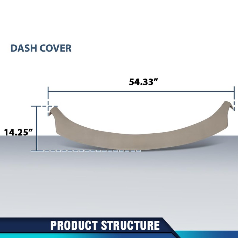 PIT66 TPE Dash Cover Cap Dashboard Panel Beige Compatible with