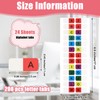 ElevateTech A-Z Alphabet Tabs, 24 Sheets A-Z Multicolor Sticky Alphabet
