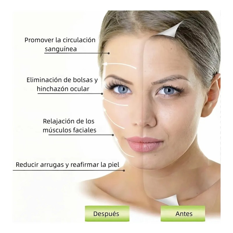 3pcs Rodillo De Masaje Facial De Jade Gua Sha Rejuvenece