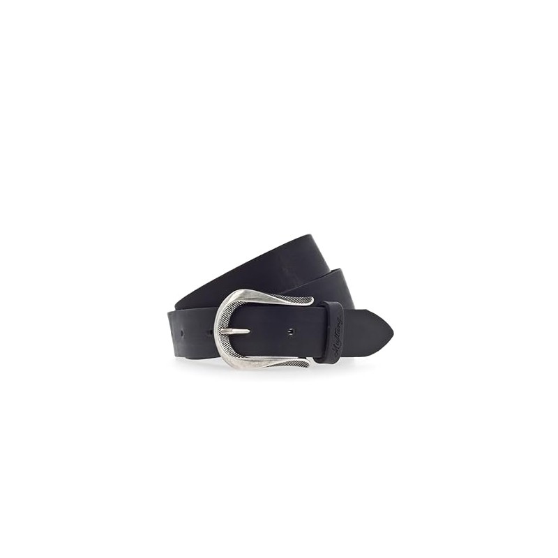 MUSTANG Women's Genuine Leather Belt, black