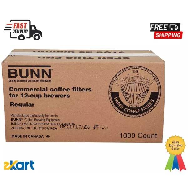 BUNN 12-Cup Commercial Coffee Filters, 1000 Count (Pack of 1)