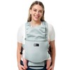 Momcozy Newborn Baby Carrier - Ergonomic, Cozy and Lightweight Carrier for 7-24lbs, Adjustable Neck Support with Sunshield, Breathable Airmesh Perfect for Summer Outing, Silver Grey