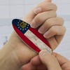 Rustic Distressed Georgia State Flag Double-Sided Oval Nail File Emery