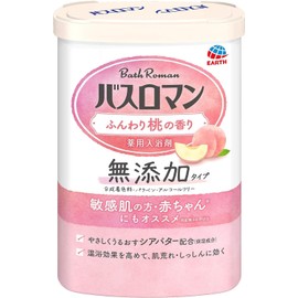 (Non-medicinal products) Bath romance additive-free bath salt Soft peach scent (scent) Soft peach (hot water color) Natural yellow (transparent) * Food-derived pigment is used 600g