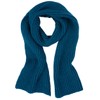 FosterNatur, Women's / Men's Scarf Thick Rib 100% Wool, petrol