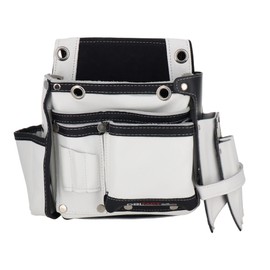 Sankyo Corporation DBLTACT Genuine Leather Excellence Nail Bag, 2 Tiers, With Side Case (White)