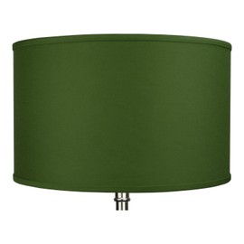 FenchelShades.com 18" Top Diameter x 18" Bottom Diameter 12" Height Cylinder Drum Lampshade USA Made (Linen Avocado)