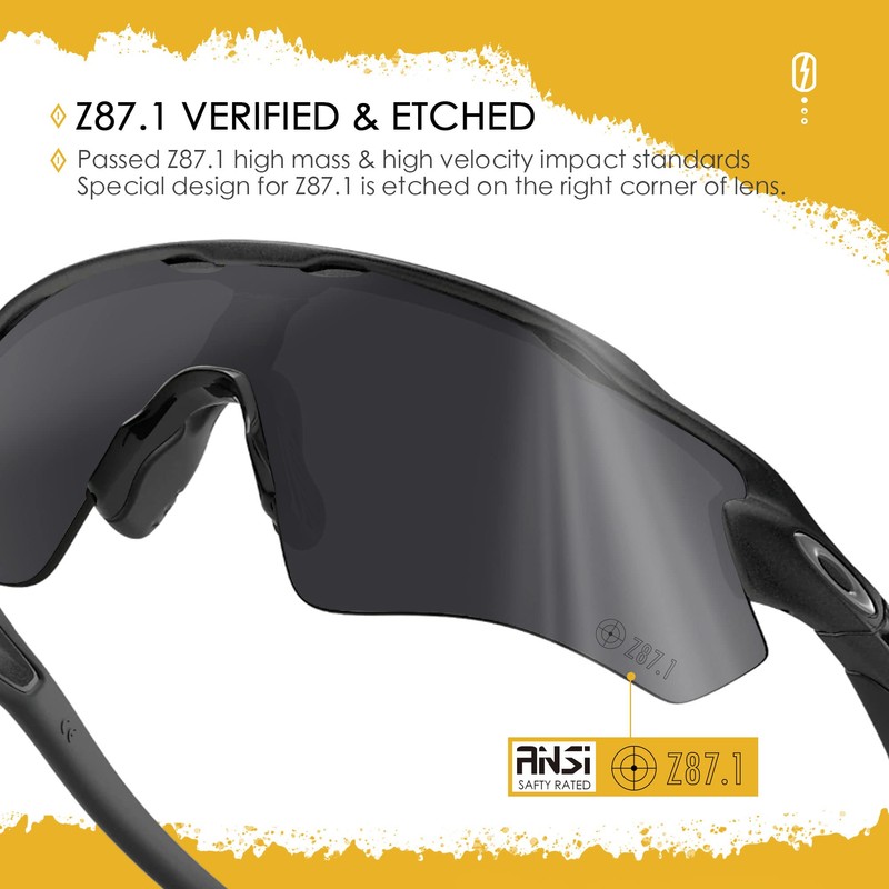 AOZAN ANSI Z87.1 Polarized Replacement Lenses For Oakley Oil Rig