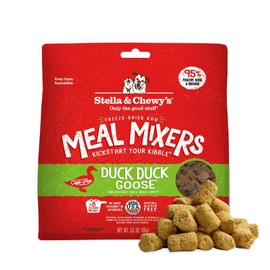 Stella & Chewy's Freeze-Dried Raw Duck Duck Goose Meal Mixers - Dog Food Topper and Mixer - Made with 95% Cage-Free Poultry, Organs & Bone - Perfect for Picky Eaters - Grain-Free - 3.5 oz