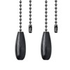 Dotlite 2Pack Black Wooden Ceiling Fan Pull Chain Extender, 12in
