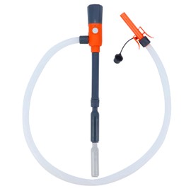 Fuel Transfer Pump with Auto-Stop Sensor, 2.8 GPM Gas Can Pump with Extendable Intake Pipe and 51 Inch Discharge Hose, Portable Battery Powered Liquid Siphon Pump for Oil, Gasoline, Diesel