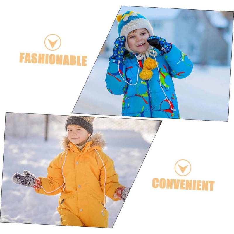 COHEALI Warm Winter Gloves Lost Rope Holders Mitten Clips Kids
