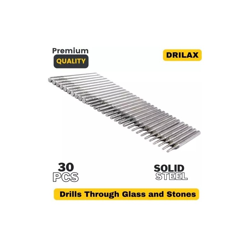 DRILAX 30 pcs Set 10 pcs. 1mm 10pcs. 2mm 10
