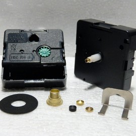 New Replacement UTS High Torque Euroshaft Quartz Clock Movement (Shaft Length 16mm) (Minute Hand Fixing Nut Black Closed)