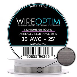 WIREOPTIM - 38 AWG - Nichrome 90 Resistance Wire - 25 Feet