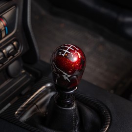 Billetworkz Cosmic Space Coyote Shift Knob for Manual Ford Mustang (2015-25), Red Cosmic
