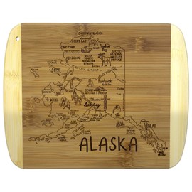 Totally Bamboo A Slice of Life Alaska State Serving and Cutting Board, 11" x 8.75"