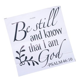napkery DIY Wall Art Mural Vinyl Bible Quotes Wall Stickers Wall Decal Be Still and Know That I am God Home Decoration