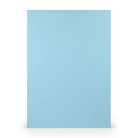 PAPERADO 50 x Letter Paper DIN A4 - Aqua Ribbed Light Blue 100 g/m² - Paper Sheets in 29.7 x 21 cm for Crafts and Printing
