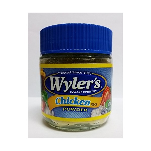 Wylers Instant Bouillon Chicken Flavor Powder, 3.75 oz (Pack of 8)