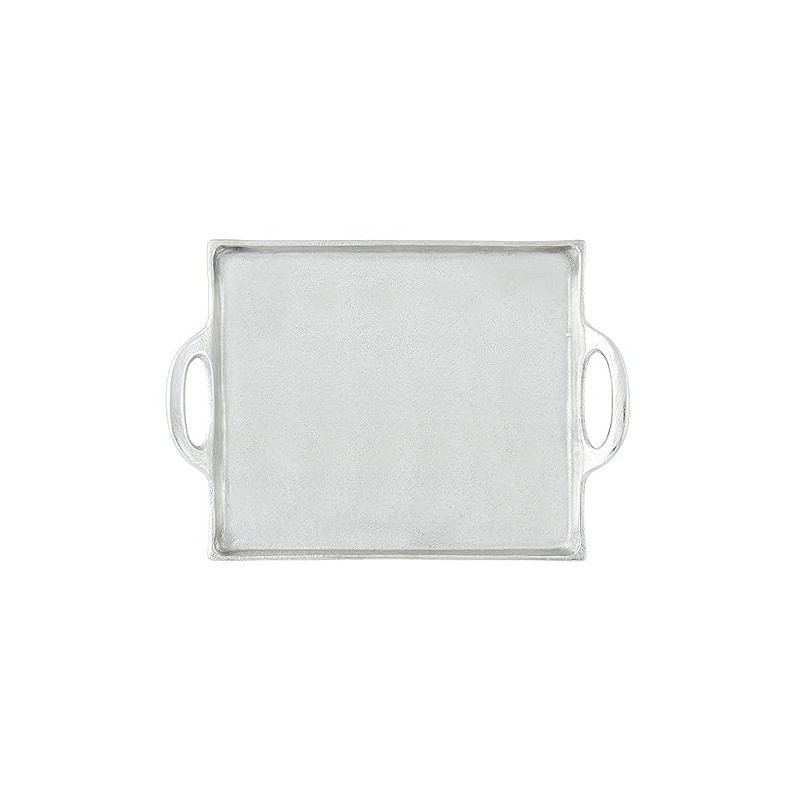 Santa Barbara Design Studio Serving Tray With Handles Rectangular Aluminum