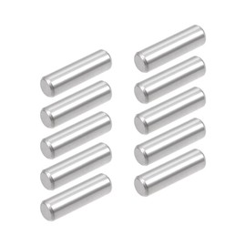sourcing map 10 Pcs 6mm x 20mm Dowel Pin 304 Stainless Steel Pegs Support Shelves Silver Tone