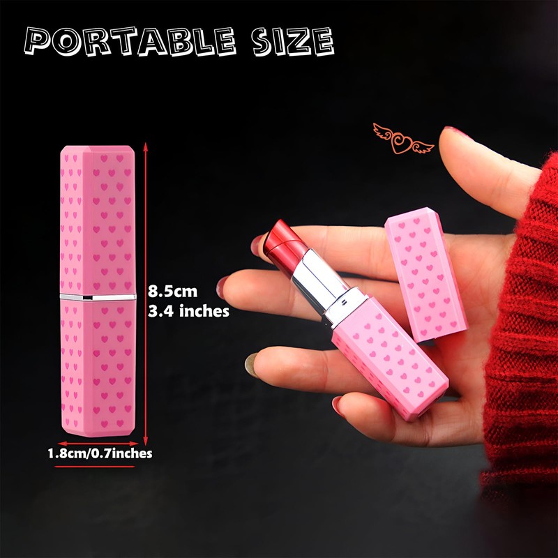 Cute Lipstick Lighter, 2 Pack Soft Flame Refillable Butane Lighter