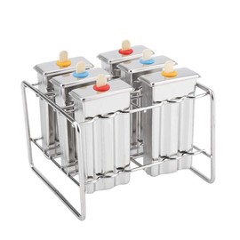 Kit de moldes para paletas de hielo de acero inoxidable, para hacer hielo con bandeja, industrial, cocina, hogar, bricolaje, herramienta para hacer hielo (1 #)