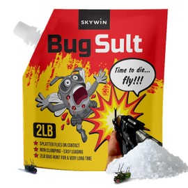 Skywin Fly Shooter Refill Salt – 2 lbs, Large Grain Salt Shooter for Enhanced Impact with Anti-Caking Formula, Easy Pour Spout for Fast Loading