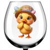 x12 Easter Chick Glass Vinyl Decal Stickers Colour et37