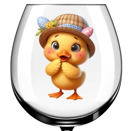 x12 Easter Chick Glass Vinyl Decal Stickers Colour et37