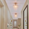 FRIXCHUR Mini Size Crystal Chandelier Modern Flush Mount Ceiling Light