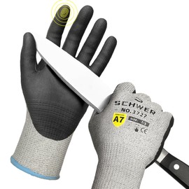 High Level Cut Resistant Work Gloves for High Risk Work, ANSI A7 Cutting Gloves with Reinforced Thumb, Used for WoodWorking, Construction, Non Slip, Durable, Breathable & Cool, S, 1 pair, PR3727