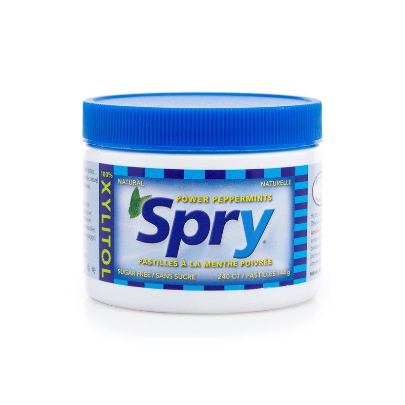 Spry Xylitol Peppermint Sugar Free Candy - Promote Oral Health,