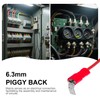 Heschen Piggyback Spade Crimp Terminal Connector 0.5-1.5mm², 22-16 AWG, Red,