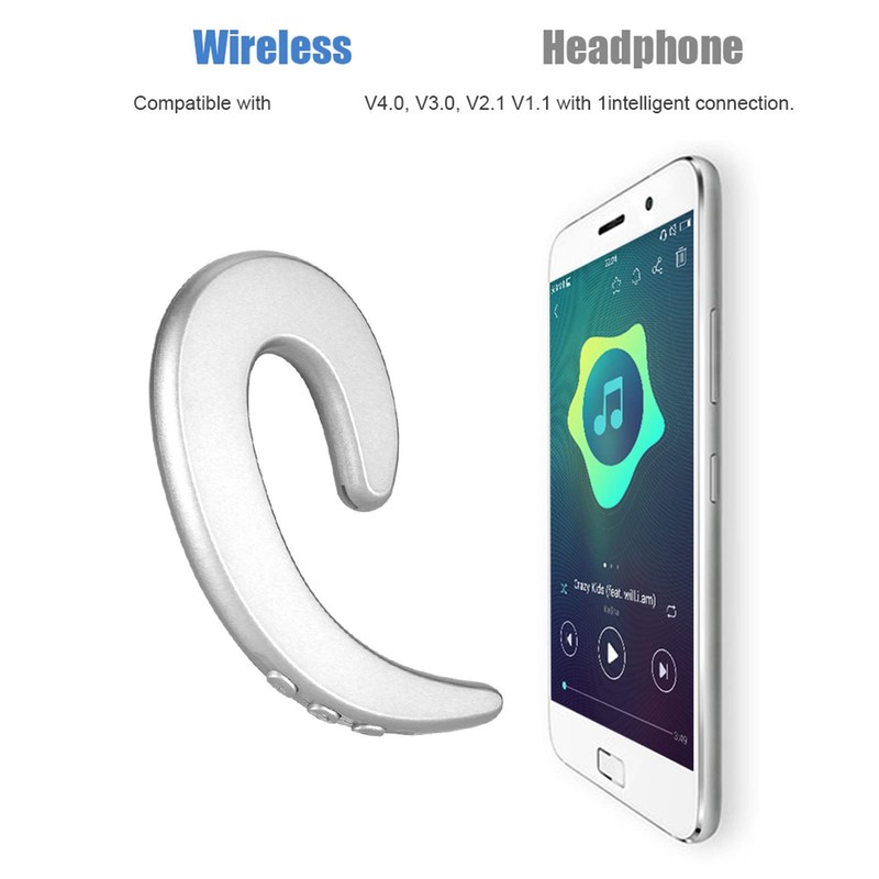 Bluetooth Headphone Wireless Painless Bone Conduction Earphone for Hands Free