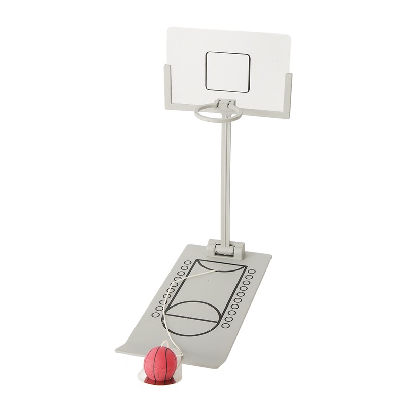 Desktop Basketball Game Foldable Reduce Pressure Aluminium Alloy Miniature Basketball