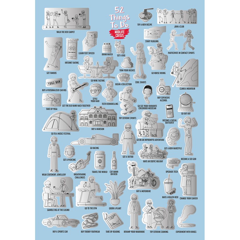Boxer Gifts Scratch Off Midlife Crisis Activities Poster | Funny