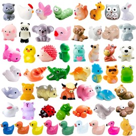 AWEELON 54Pcs Mini Resin Animals 50 Styles Resin Animals Figurines Bulk for Fairy Garden Miniature Dollhouse Accessories Hide Crafts Decor