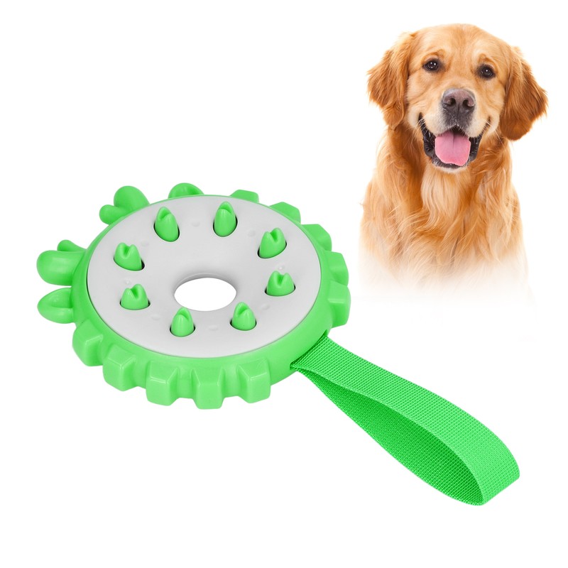 Dog Chewing Toy Bite Resistant Interactive Teeth Cleaning Round Puppy