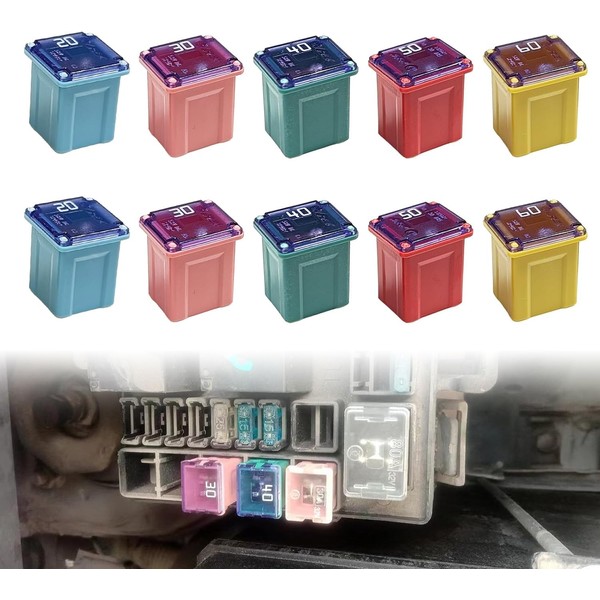 Unifizz 10PCS JCASE Fuse Kit, Low Profile Mini JCASE Fuse