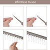 Jetec 120 Pcs Metal Curtain Track Hooks S Shaped for