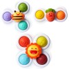 ALASOU 3PCS Pop Suction Cup Spinner Toys for 1 Year