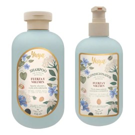 Kit Shampoo Y Acondicionador Fuerza Y Volumen Yuya 2 Pzs