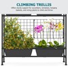 OYEAL Raised Garden Bed with Legs & Trellis, 32" Tall