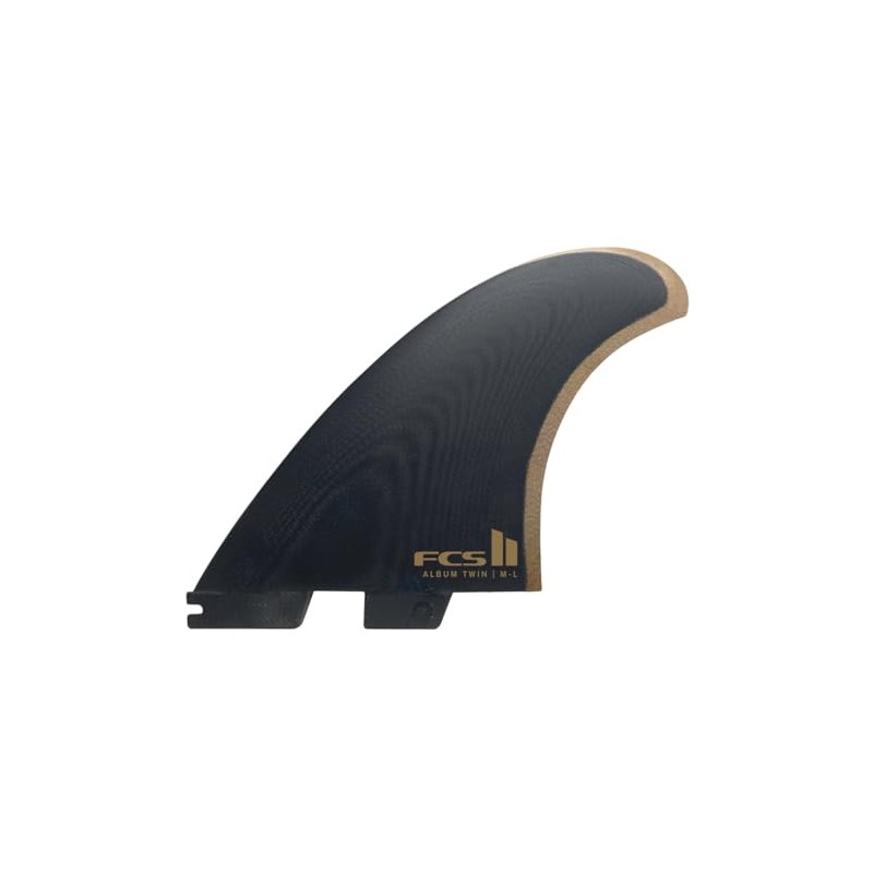 FCS II Album Twin+1 PG M-L Black/Gold Fins