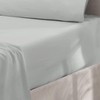 Oxford Homeware Silver Double Fitted Sheet -100% Brushed Microfibre 1800