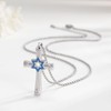 LES OSEWA Blue Star of David Necklace for Men Sterling